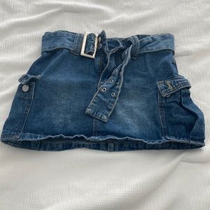 Worn once jean mini skirt size m but fits like an xs